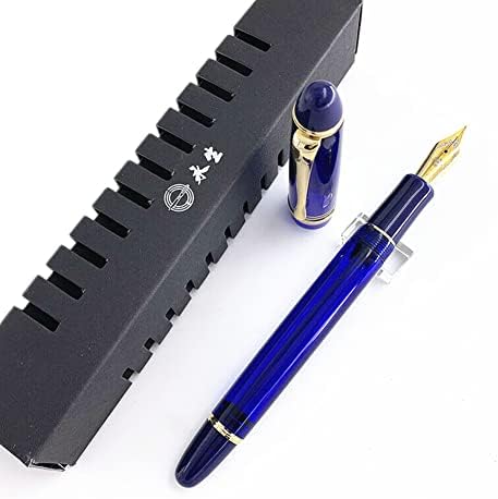 כחול 699 עט מזרקת ואקום קטע מוצק אפור שקוף M0.7 ממ ציפורן