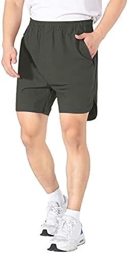 מכנסיים קצרים לאתלטיים של Ltifone לגברים, מכנסי אימון מהירים של Mens Mens, אימונים מכנסיים קצרים בכושר יבש עם