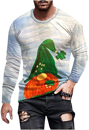 הגברים היפסטר היפופ טייז הדפס חולצות טריקו סנט פטריק חולצת יום בגדים איריים