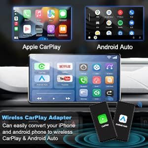 מתאם אלחוטי של Carplay עם Netflix ו- YouTube תומך ב- USB Play ו- Micking Screen עבור מכוניות Carplay
