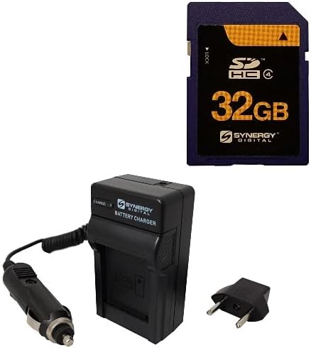 ערכת אביזרים תואמת ל- Synergy Digital, עובדת עם Sony HDR-CX455 Full HD מצלמת וידיאו כוללת: מטען SDM-109, כרטיס