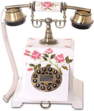 טלפון טלפון קווי טלפון עתיק, טלפון דיטל קבוע וינטג 'רטרו רטרו קווי טלפון רינגטון