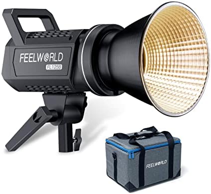 Feelworld FL125B 125W דו-צבעי אור וידאו עם ארהב 3 כבל חשמל תקע קדמי