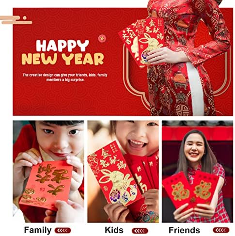 30 יחידות סיני חדש שנה אדום מעטפות 2023 ארנב גלגל המזלות מזומנים מנות מזל הונג באו