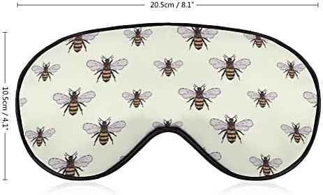 דבורים מסכות עיניים רכות עם רצועה מתכווננת קלה משקל נוח כיסוי עיניים לשינה