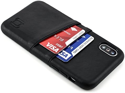 תיק ארנק: נרתיק עור סינטטי וינטג ' דק עם 2 חריצי מחזיק כרטיסי אשראי / תעודת זהות, הצמד מקצועי פשוט על