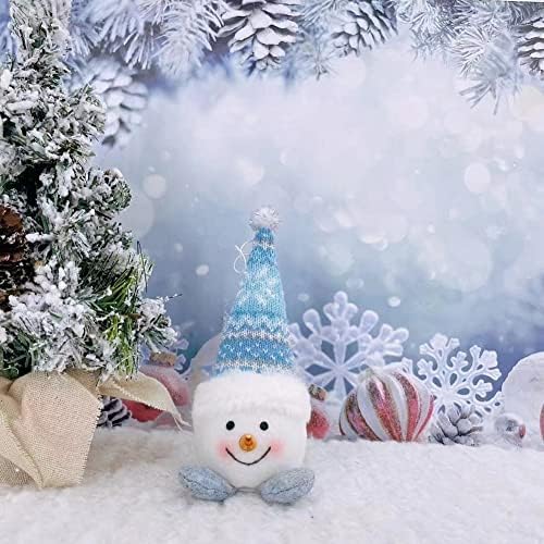 Bigjak 4 PCS קישוטים לחג המולד של Snow Snow עם נורות LED, אישור שלג קישוטי תליון תליון עץ חג המולד לעץ