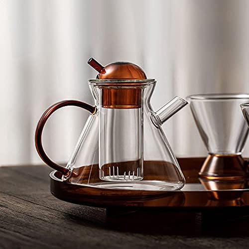 קומקום זכוכית, קפה Potfaz POT500 מל אנטי-פיצול עבה יותר וטמפרטורה גבוהה עמידה בחום בורוסיליקט זכוכית
