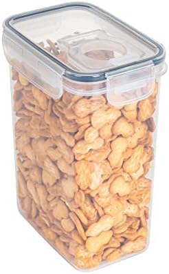 NSADE מפלסטיק אורז שקוף יחיד מכסה אורז גרגר אורז מיכל אחסון ואקום ואקום אחסון שימור אטום אטום אטום 2.8LRECTANGURIRRICRUM