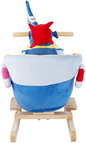 שמח שבילים סירת נדנדה צעצוע - ילדים לרכב על רך בד מכוסה עץ נדנדה ספינה-ניטראלי עיצוב עבור כל משתלת-כיף עבור