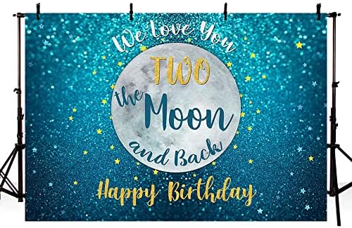 מהופונד שני רקע הירח קישוטים למסיבת יום הולדת 2 אנחנו אוהבים אותך לירח ובחזרה חלל החיצון יקום גלקסי כוכבי לכת