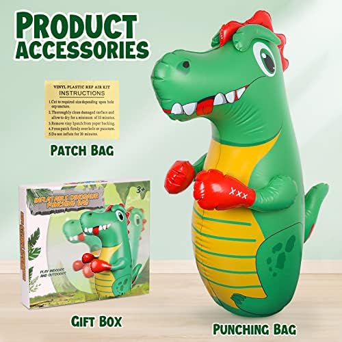 תיק חבטות דינוזאור ופרוק צעצועי דינוזאור לילדים 3-8 שנים