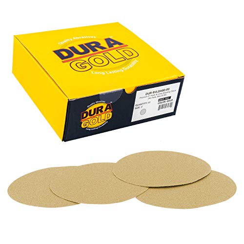 Dura -Gold 6 דיסקי מלטש PSA - 80 חצץ ו 6 צלחת גיבוי psa da sander