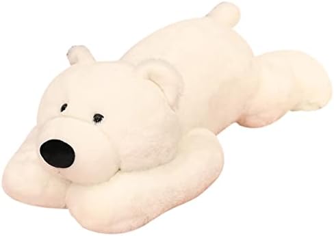 GHTMONY דוב קוטב חיות ממולאות צעצועים קטיפה, קטיפות חמודות חיבוק כרית גוף שינה לבנים בנות פעוטות
