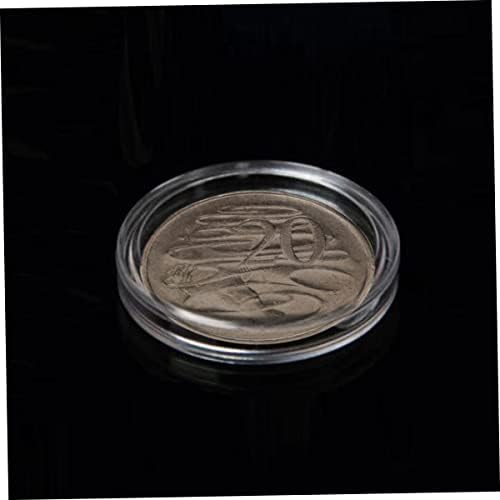 מטבע קפסולות פלסטיק מיני ברור עגול מטבע מיכל אחסון תיבת 21 ממ עבור מטבע אוסף 300 יחידות מטבע איסוף אחסון