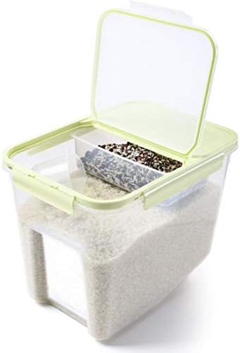 דגנים אורז אטום תיבת דגנים שעועית אחסון ג מיכל אטום עם כוס מדידה-10 ק ג