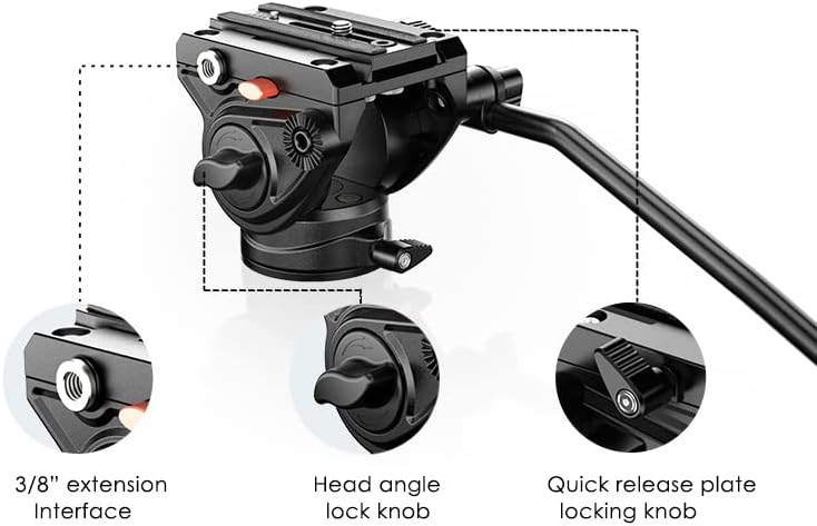 אלומיניום קוואד צינור מקצועי 72 אינץ 'חצובה עבור Canon Vixia HF M400