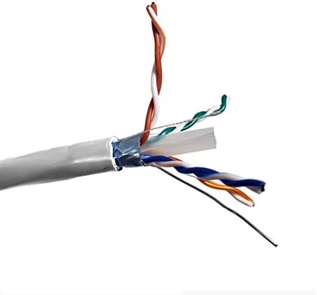 מחברים מיקרו 500 רגל CAT6 STP STP מוצק Ethernet 23AWG כבל עם 20 יח 'של מחברים מודולריים מוגנים