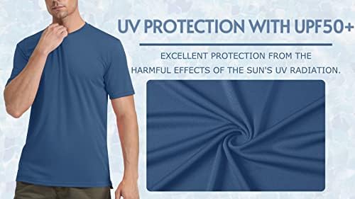 Tacvasen's גברים UPF 50+ חולצות הגנה מפני שמש מהירות שרוולים קצרים יבש