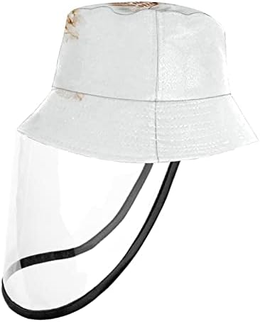 כובע מגן למבוגרים עם מגן פנים, כובע דייג כובע אנטי שמש, משאיר טבע אור שמש טבע