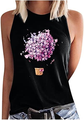 סתיו קיץ אפוד בנות 2023 שרוולים כותנה צוות צוואר פרחוני גרפי טרקלין קאמי גופייה אפוד חולצה עבור נשים