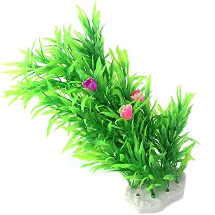 קרפייט ירוק פרחים מלאכותיים מים צמחים מימיים 10 יח 'גובה: 26 סמ/10.24 אינץ