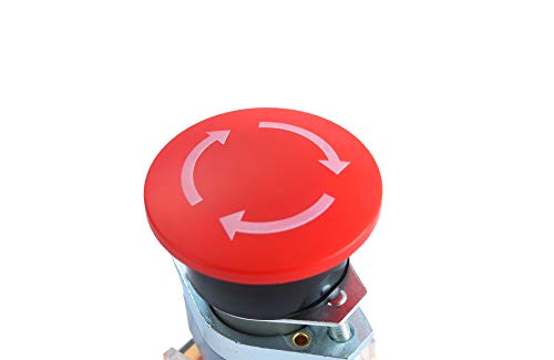 לחצן לחצן מתג AC 400V שלט אדום פטריות חירום E-STOP 22 ממ 1 NO 1 NC