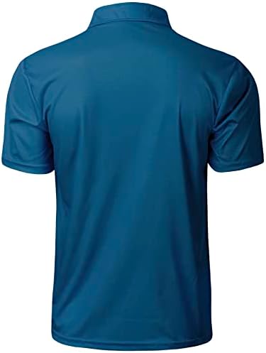 חולצות פולו לגברים בכושר יבש עם שרוול קצר הדפס לחות לחות צווארון טניס טניס גולף
