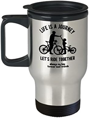 ספל נסיעות אופניים אב ובנו אופני הרים רכיבה על אופניים נירוסטה 14 גרם כוס לקפה או תה