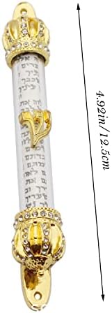 מארז Mezuzah של Prefdo 4.9 סנטימטרים גובה מסגרת דלת מצופה זהב מתנות מלאכות דקורטיביות