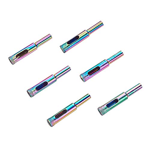 6 יחידות 10 ממ/0.39 אינץ יהלומי מקדח חור מסור עבור אריח זכוכית השיש גרניט פיברגלס קרמיקה כלי צבעוני