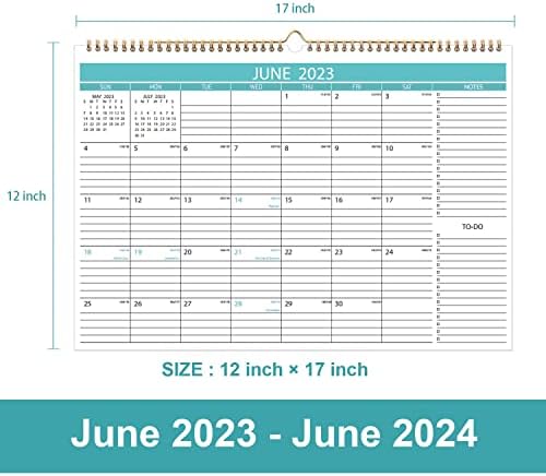 2023-2024 לוח השנה- לוח השנה של קיר 2023-2024 חודשי, יוני 2023- יוני 2024, לוח השנה עם תאריך ג'וליאן ונופים
