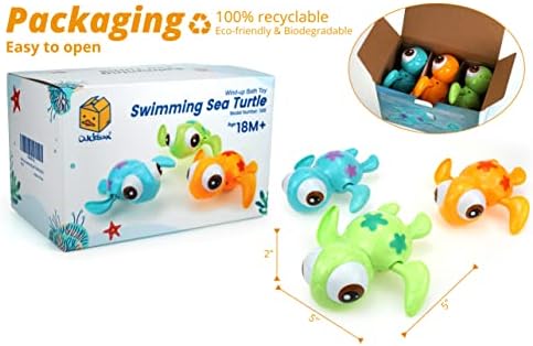 Duckboxx xx צעצועים לאמבטיה צורפים: צבי ים שחייה ודולפינים לילדים 18 מ '+