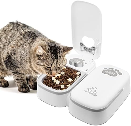 מאכילי חתולים אוטומטיים של מדאטופ, 2 ארוחות מזין חיות מחמד אוטומטי דיגיטלי מזון רטוב לכלבים וחתולים,