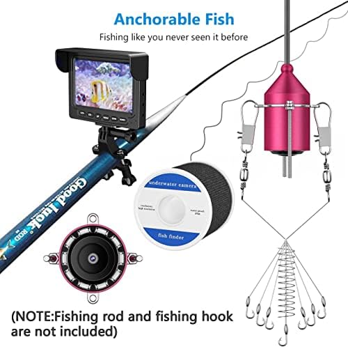 מצלמת דיג מתחת למים, מצלמת דיג קרח 98ft/30 מ 'עם נוריות אינפרא אדום אינפרא אדום, IP68 Finder Finder