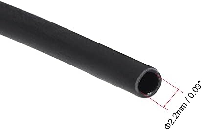 צינורות מכווץ חום uxcell 3: 1 עטיפת שרוול כבלים 2.2 ממ דיא 5 ממ שטוח 6.6ft - שחור