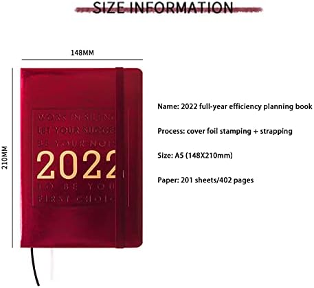 Makeben 2022 לוח הזמנים ספר ליום דף וינטג 'ספרותי מרקם גרגר משטח קשה A5 מתכנן יעילות זמן יעילות ידנית