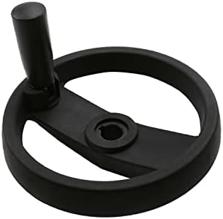 יוטגוס 2 דיבר גלגל יד עם ידית מסתובבת שחור עגול שלוש גלגל יד 16x160 ממ למכונת כרסום מחרטה
