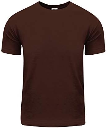 Shaka ללבוש חולצת טריקו כותנה לגברים-צוואר שרוול קצר בסיסי TEE TEA THERTS פעיל 5.8 גרם רגיל בגודל גדול