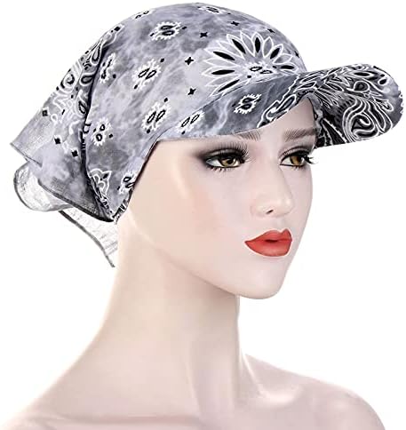 נשים בייסבול כפת כובע פרח מוסלמי טורבן קל משקל חיג ' אב כובע שמש הגנה בבאגי מטפחת עם מגן
