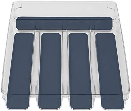 מייקל גרייבס עיצוב גומי מרופד פלסטיק סכו ם מגש, איקס גדול 3 תא, אינדיגו / נקה