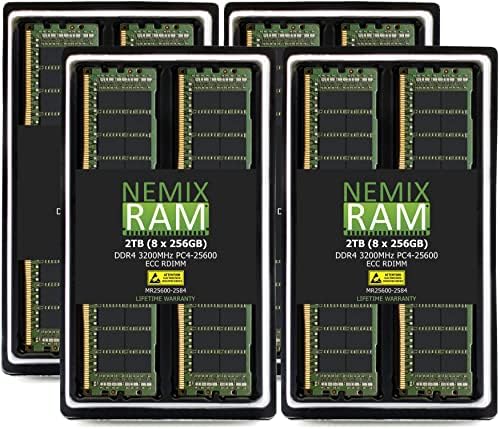 Nemix RAM 2TB DDR4 3200MHz RDIMM שדרוג שדרוג שדרוג עבור ASUS PRO WS WRX80E-SAGE SE WIFI SWRX8 AMD WRX80