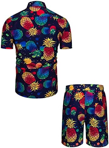חולצת הוואי של Fohemr Mens ו- Short Ste