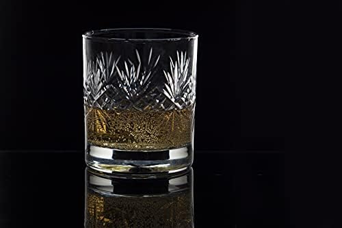 כוסות ויסקי קלאסי סט של 2, קריסטל ויסקי זכוכית מתנה להגדיר כוסות ויסקי מושלם עבור ויסקי, בורבון