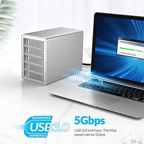 GHGHF Multi Bay 3.5 '' Enterprise Enterprise HDD תחנת עגינה 32/64/80TB SATA ל- USB3.0 150W POWER POWER