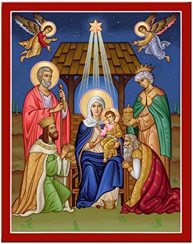 סמלי מנזר המולד של ישו רכוב שלט רבייה סמל חג המולד 7.8 איקס 10