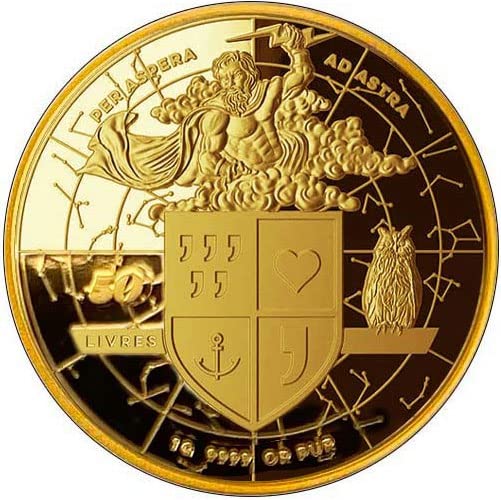 2021 דה מודרני של PowerCoin Powercoin פיתוי של אירופה Mythos מטבע זהב 50 ליברה גרמניה 2021 הוכחה