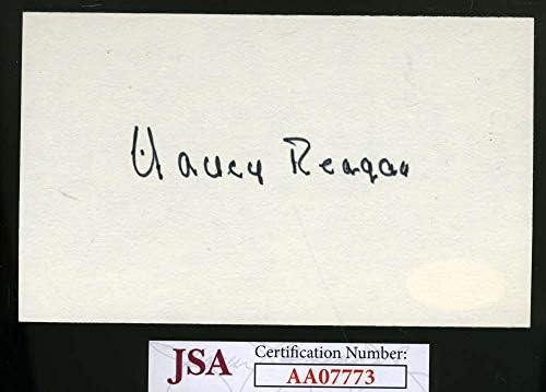ננסי רייגן ג ' יי. אס. איי. ק. א. חתימה אותנטית של כרטיס אינדקס 3 על 5
