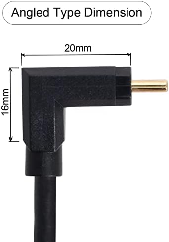 cablecc 90 מעלות למעלה ומטה זווית USB-C USB 3.1 סוג C זכר לנקבה כבל נתוני הרחבה 30 סמ