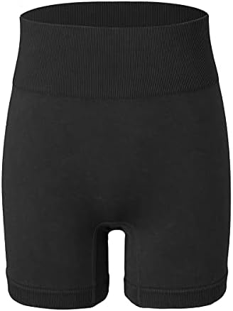 תלבושת יוגה של IMekis לנשים אימון חלקה של אימון מותניים מכנסיים קצרים עם מכנסי מכנסיים עם יבול ספורט